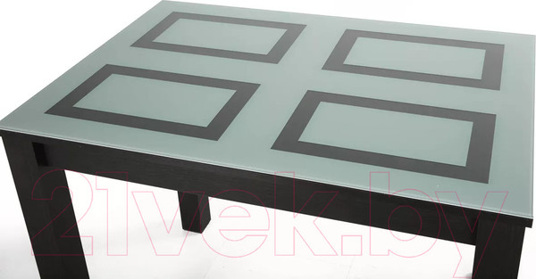 Изображение товара Обеденный стол Stolline Ривьера-1 (венге/белый/венге квадраты)