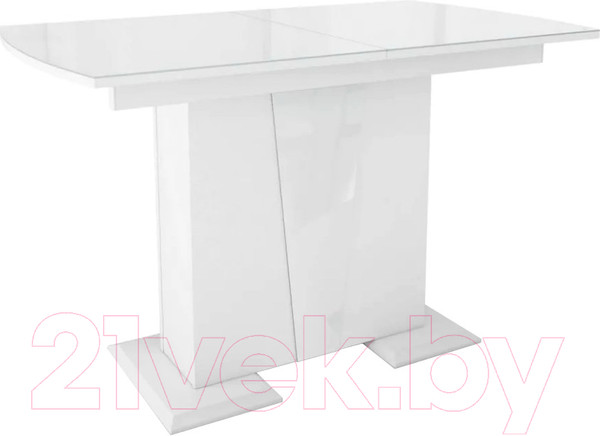Изображение товара Обеденный стол Stolline Фрегат (белый/стекло белое)