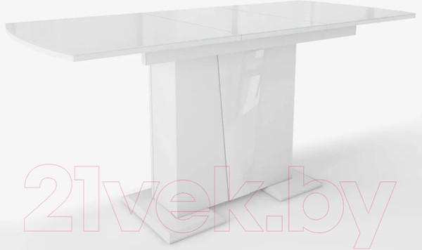 Изображение товара Обеденный стол Stolline Фрегат (белый/стекло белое)