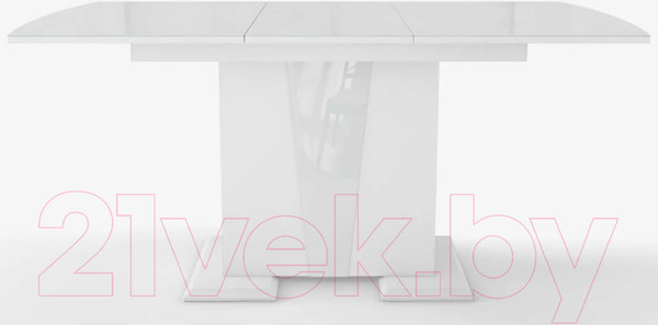 Изображение товара Обеденный стол Stolline Фрегат (белый/стекло белое)