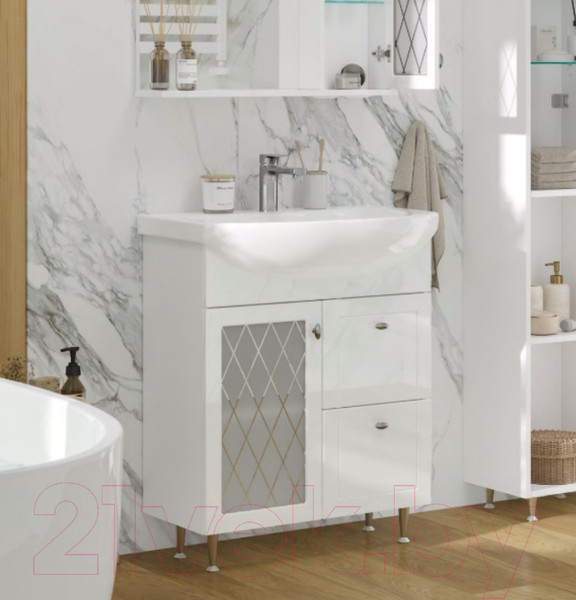 Изображение товара Тумба под умывальник Volna Milena 70.1D.2Y Балтика