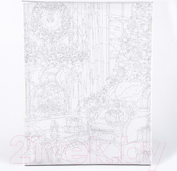 Изображение товара Картина по номерам Школа талантов Новогодний уют / 9846474