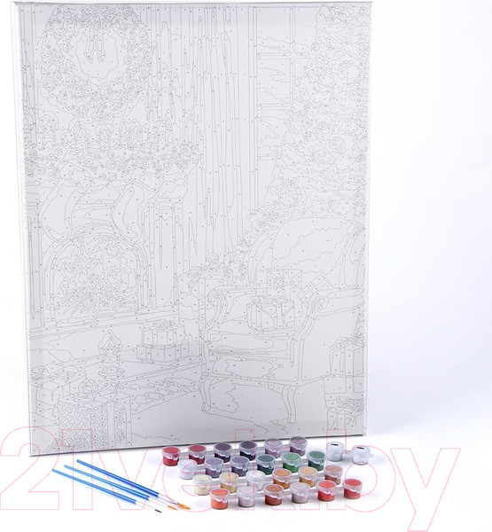 Изображение товара Картина по номерам Школа талантов Новогодний уют / 9846474