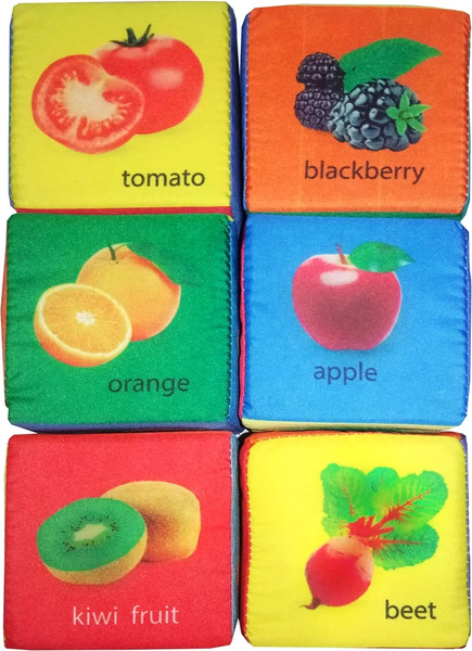 Изображение товара Развивающий игровой набор Учитель-Канц Кубики. Фрукты, овощи и ягоды по-английски / 4630075870220