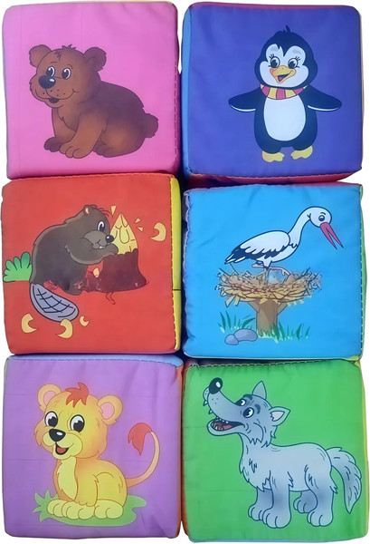 Изображение товара Развивающий игровой набор Учитель-Канц Кубики. Мамы и малыши / 4630042758803 (6шт)