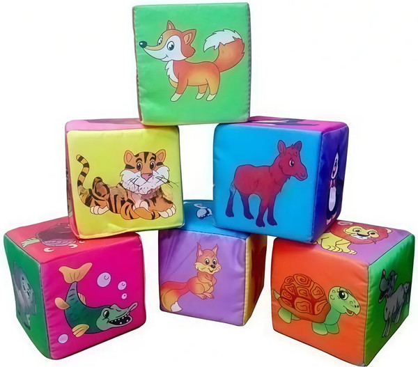 Изображение товара Развивающий игровой набор Учитель-Канц Кубики. Мамы и малыши / 4630042758803 (6шт)
