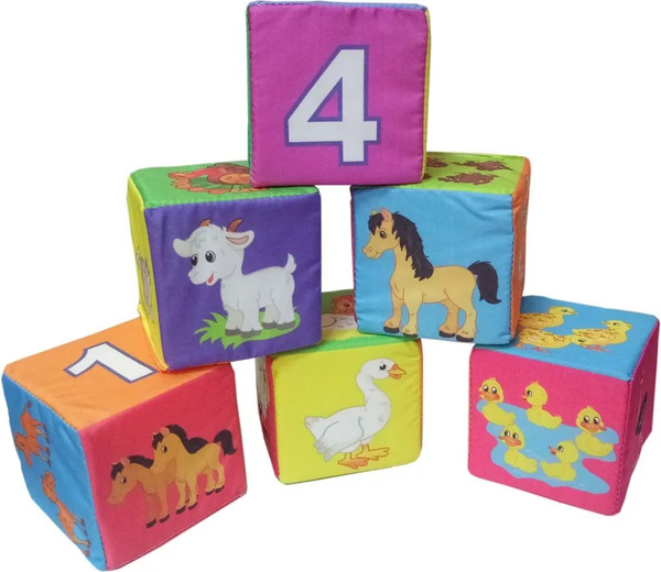 Изображение товара Развивающий игровой набор Учитель-Канц Кубики. Домашние животные и счет / 4630061310051