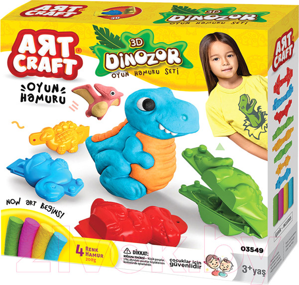 Изображение товара Набор для лепки Aяt Craft 3D Динозавры 03549/ОР