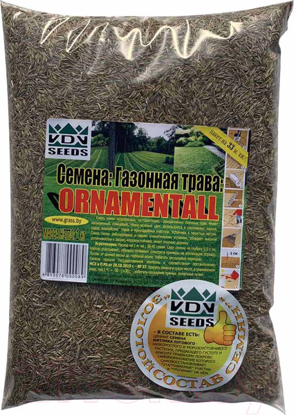 Изображение товара Семена газонной травы VDV Seeds Ornamentall (1кг)
