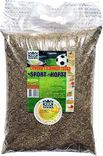 Изображение товара Семена газонной травы VDV Seeds Sport-кортт (3кг)