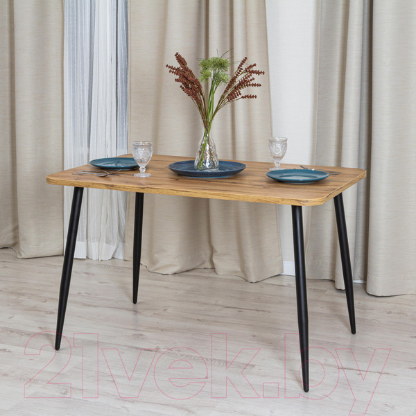 Изображение товара Обеденный стол Tetchair Pluto (дуб вотан/черный)