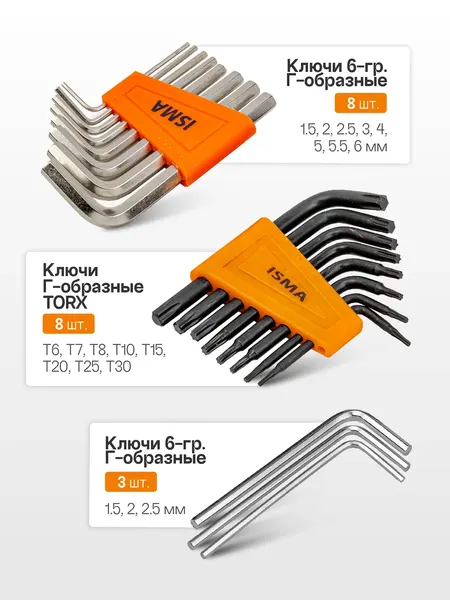 Изображение товара Универсальный набор инструментов ISMA ISMA-38841DS (56482)