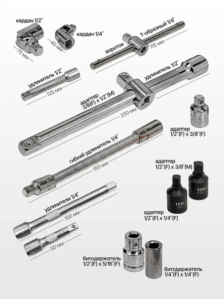 Изображение товара Универсальный набор инструментов ISMA ISMA-38841DS (56482)