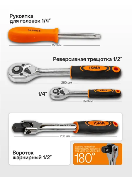 Изображение товара Универсальный набор инструментов ISMA ISMA-38841DS (56482)