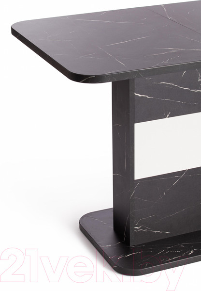 Изображение товара Обеденный стол Tetchair Smart 105-140x68.6х75 (мрамор блэк роял/белый)