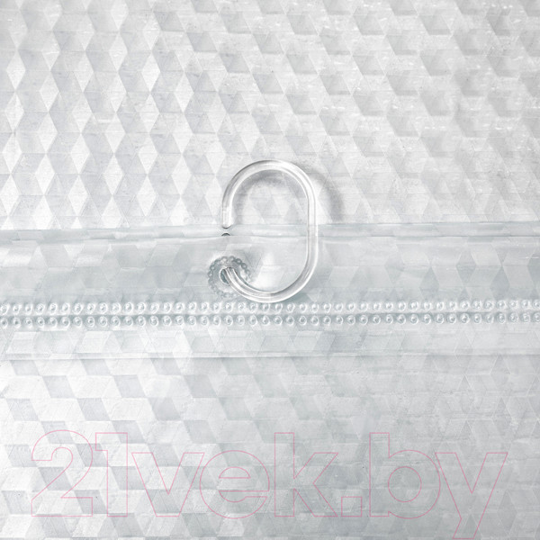 Изображение товара Шторка-занавеска для ванны Вилина Кристалл Peva. Куб / 7179-10019-1 (180x180, прозрачный)