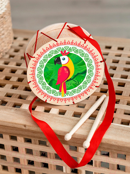 Изображение товара Музыкальная игрушка Mega Toys Барабан Попугай / 11557