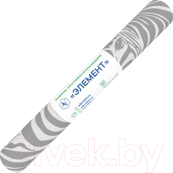 Изображение товара Коврик защитный Вилина Противоскользящий. Элемент 65x120 / 7175-Zebra_Grey (серый)