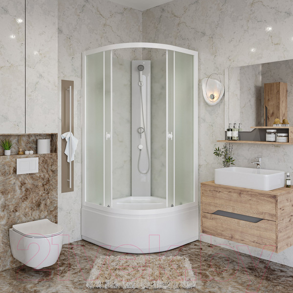 Изображение товара Душевая кабина Niagara Promo P80/40/MT/BK 80x80x195