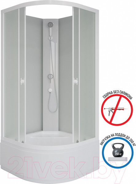 Изображение товара Душевая кабина Niagara Promo P80/40/MT/BK 80x80x195