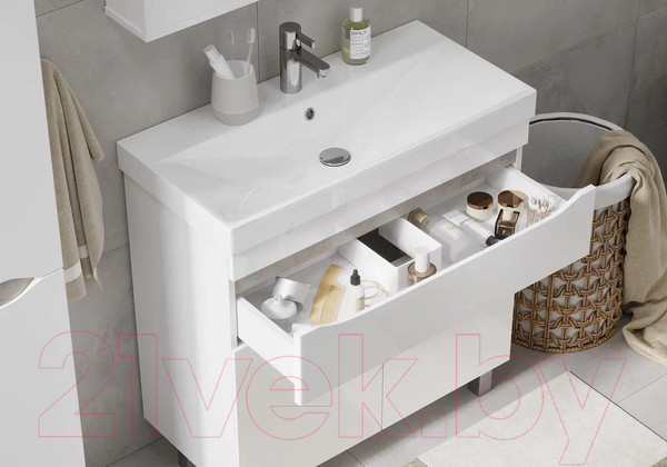 Изображение товара Тумба с умывальником Volna Lake 80.2D.1Y Lake 80 (напольная)