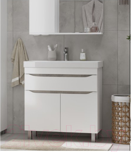 Изображение товара Тумба с умывальником Volna Lake 80.2D.1Y Lake 80 (напольная)