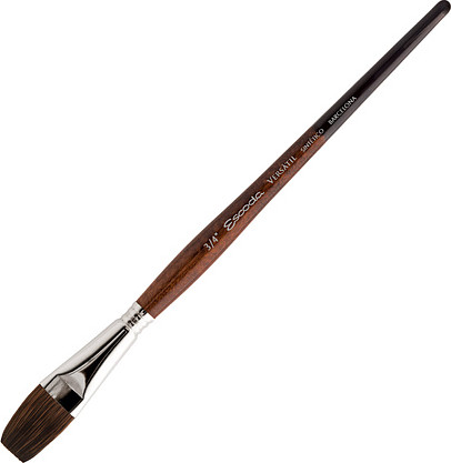 Изображение товара Кисть для рисования Escoda Versatil Brush L/H. Синтетика плоская №3/4 / S1543-3/4 (темно-коричневый)