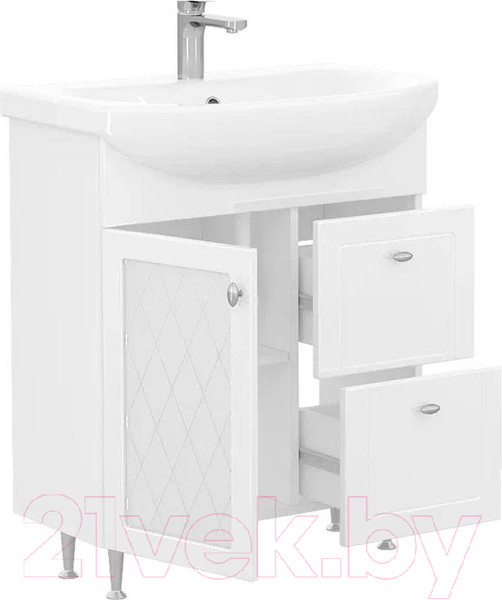 Изображение товара Тумба с умывальником Volna Milena 70.1D.2Y Балтика 70 (напольная)