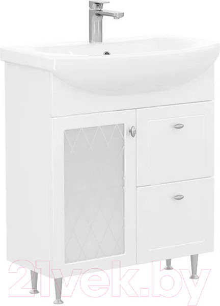 Изображение товара Тумба с умывальником Volna Milena 70.1D.2Y Балтика 70 (напольная)