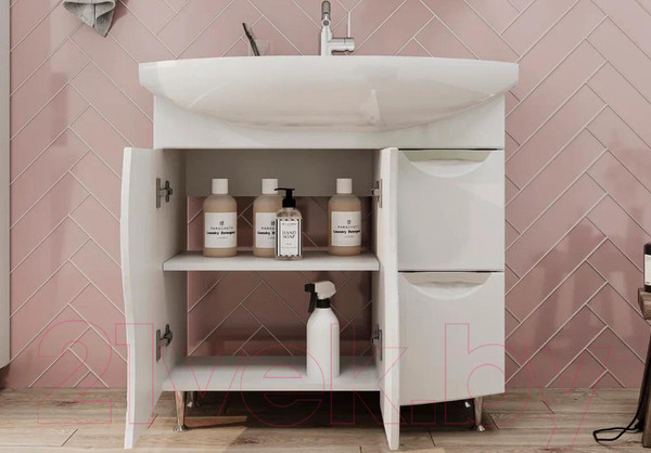 Изображение товара Тумба с умывальником Volna Adel 2D.2Y Балтика 80 (напольная)