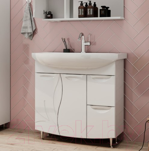 Изображение товара Тумба с умывальником Volna Adel 2D.2Y Балтика 80 (напольная)