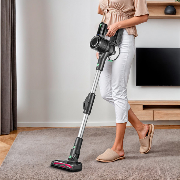 Изображение товара Вертикальный пылесос Kitfort КТ-5168-2 (черный/зеленый)