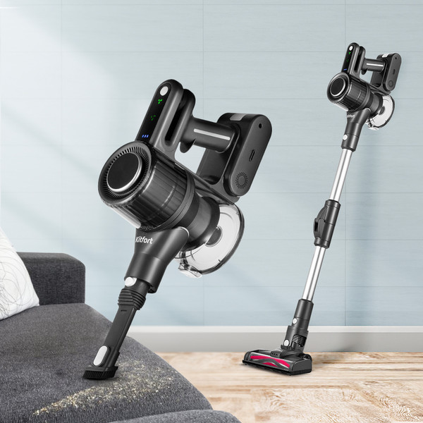 Изображение товара Вертикальный пылесос Kitfort КТ-5168-3 (черный/белый)