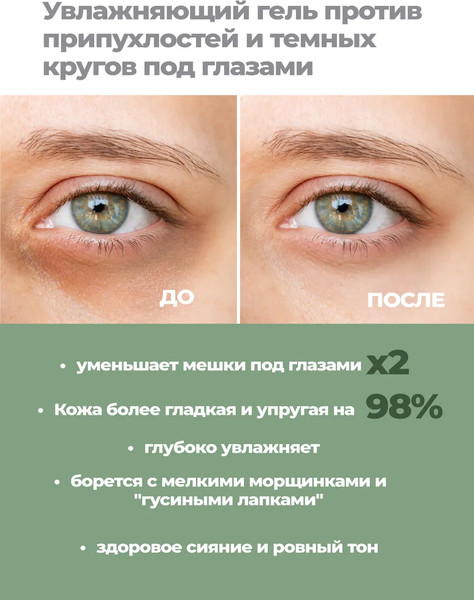 Изображение товара Гель для век La and Te beaute Алоэ и Зеленый чай LT-2197 (53258-3 шт)