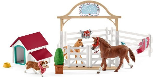 Изображение товара Игровой набор Schleich Лошади для гостей Ханны с собакой Руби / 42458/14598