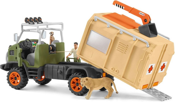 Изображение товара Игровой набор Schleich Большой ветеринарный спасательный грузовик / 42475