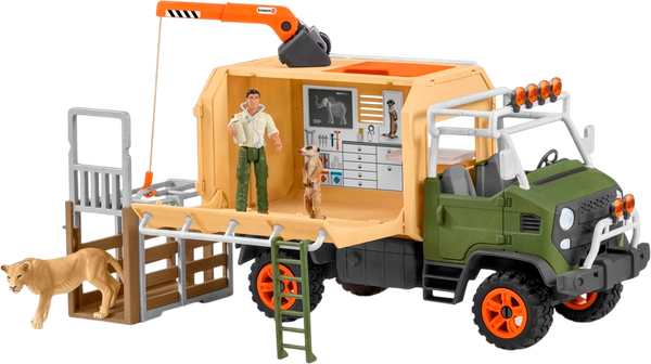 Изображение товара Игровой набор Schleich Большой ветеринарный спасательный грузовик / 42475