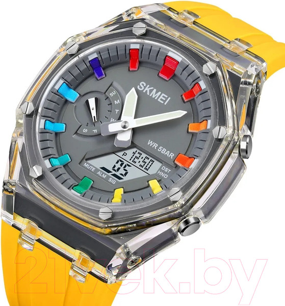 Изображение товара Часы наручные унисекс Skmei 2100 (желтый)