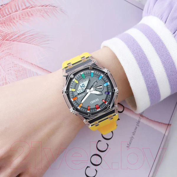 Изображение товара Часы наручные унисекс Skmei 2100 (желтый)