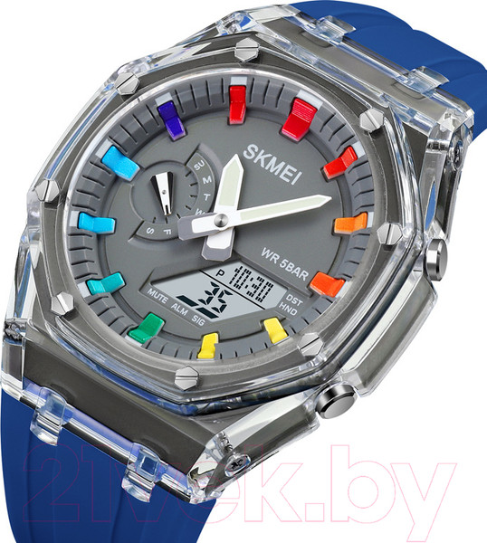 Изображение товара Часы наручные унисекс Skmei 2100 (синий)