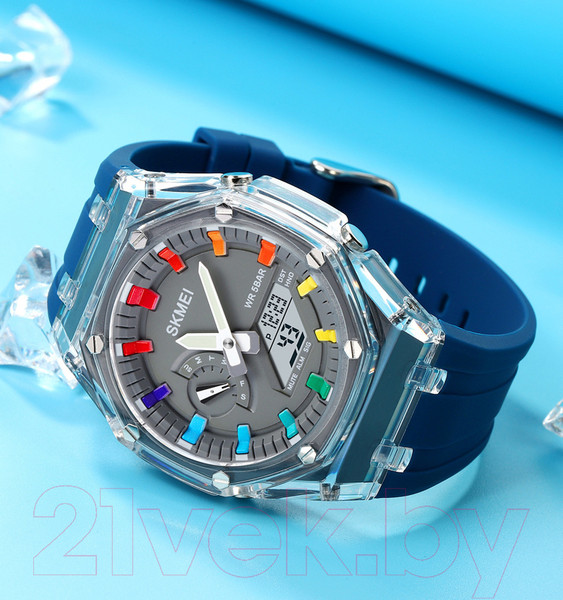 Изображение товара Часы наручные унисекс Skmei 2100 (синий)