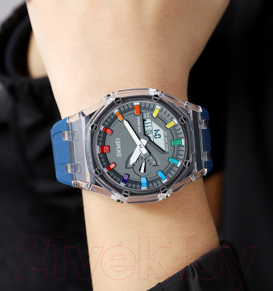 Изображение товара Часы наручные унисекс Skmei 2100 (синий)