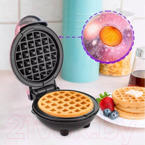 Изображение товара Вафельница Kitfort KT-1684-3 (черный/фиолетовый)