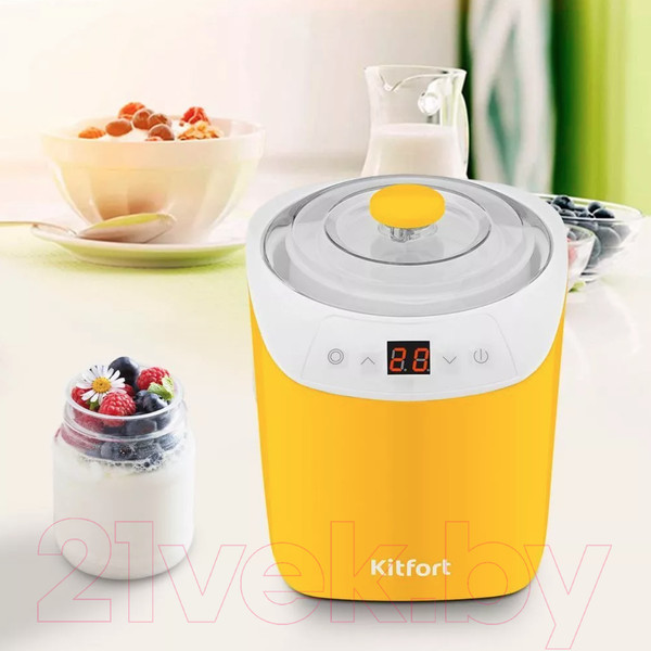 Изображение товара Йогуртница Kitfort KT-4090-1 (бело-желтый)