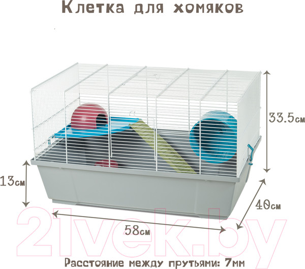 Изображение товара Клетка для грызунов Voltrega 001131B (серый)