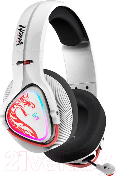 Изображение товара Наушники-гарнитура A4Tech Bloody MR720 (белый/красный)