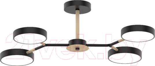 Изображение товара Потолочный светильник Mirastyle Диод MH-3200/4 BK+WOOD