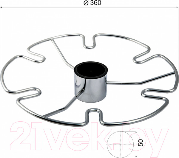 Изображение товара Держатель бокалов на рейлинг AKS Тип 2 на трубу 50мм