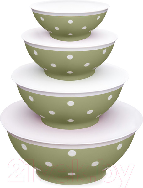 Изображение товара Набор мисок Эльфпласт Twist 532 (серо-зеленый)