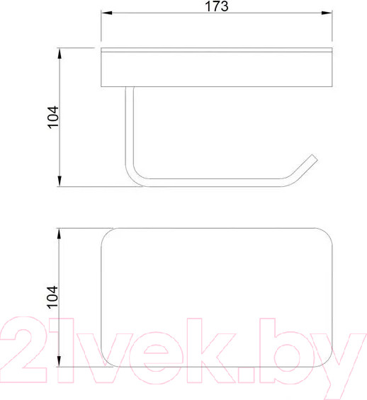 Изображение товара Держатель для туалетной бумаги Abber Westen AA1730B (черный матовый)